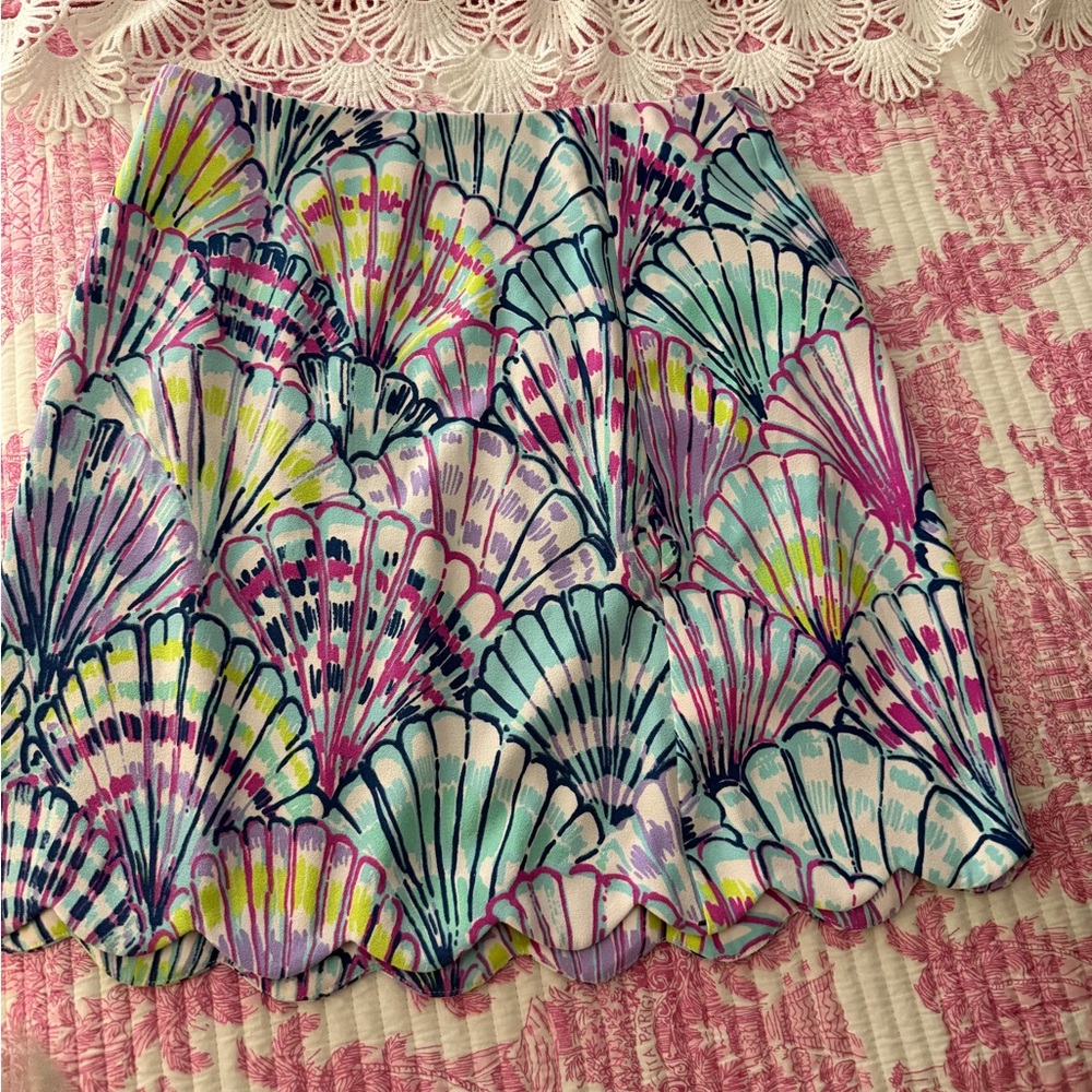 Lilly Pulitzer Multicolor Shell Pattern A-Line Skirt